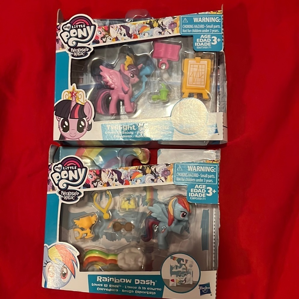 🩷 My Little pony Rainbow Dash & Twilight Sparkle Collectibles NWT